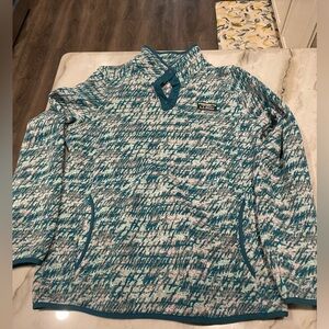 L.L. BEAN Women’s Sweater Fleece Pullover size Small Teal